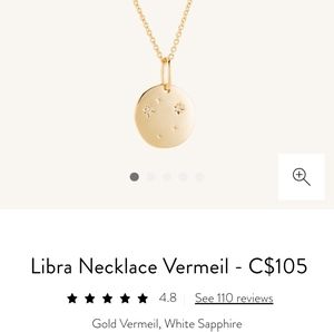 NWT Mejuri Zodiac Libra Necklace